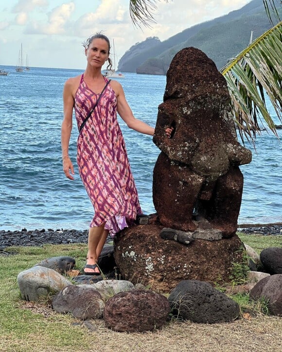 Carole Dechantre en vacances en Polynésie Française