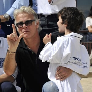 Franck Dubosc et son fils Raphaël - Le 1er Trophée du Sud des Alpes à Mougins a eu lieu sur la Côte d'Azur du 2 au 4 mai 2014.