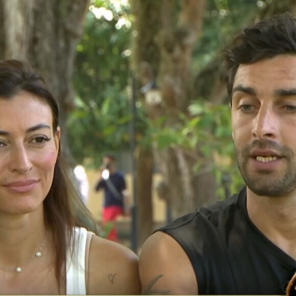 Rachel Legrain-Trapani et Valentin Léonard lors de la finale de "Pékin Express, duos de choc", le 10 août 2022, sur M6