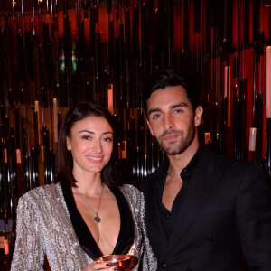 Exclusif - Rachel Legrain-Trapani (Miss France 2007) et son compagnon Valentin Leonard - Soirée de lancement du nouveau parfum Boss "The scent absolute" à l'hôtel Mandarin Oriental à Paris le 13 novembre 2019. © Rachid Bellak/Bestimage 