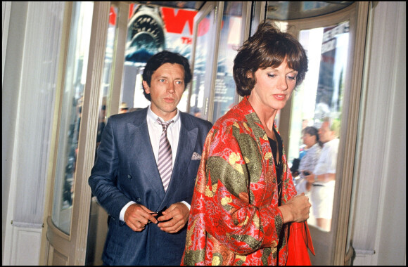 Anny Duperey et Bernard Giraudeau lors du Festival de Cannes 1987
