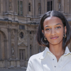 Selly Sy lors du défilé de mode Homme printemps-été 2023 Louis Vuitton dans la cour Carrée du Louvre à Paris, France, le 23 juin 2022. © Olivier Borde / Bestimage 