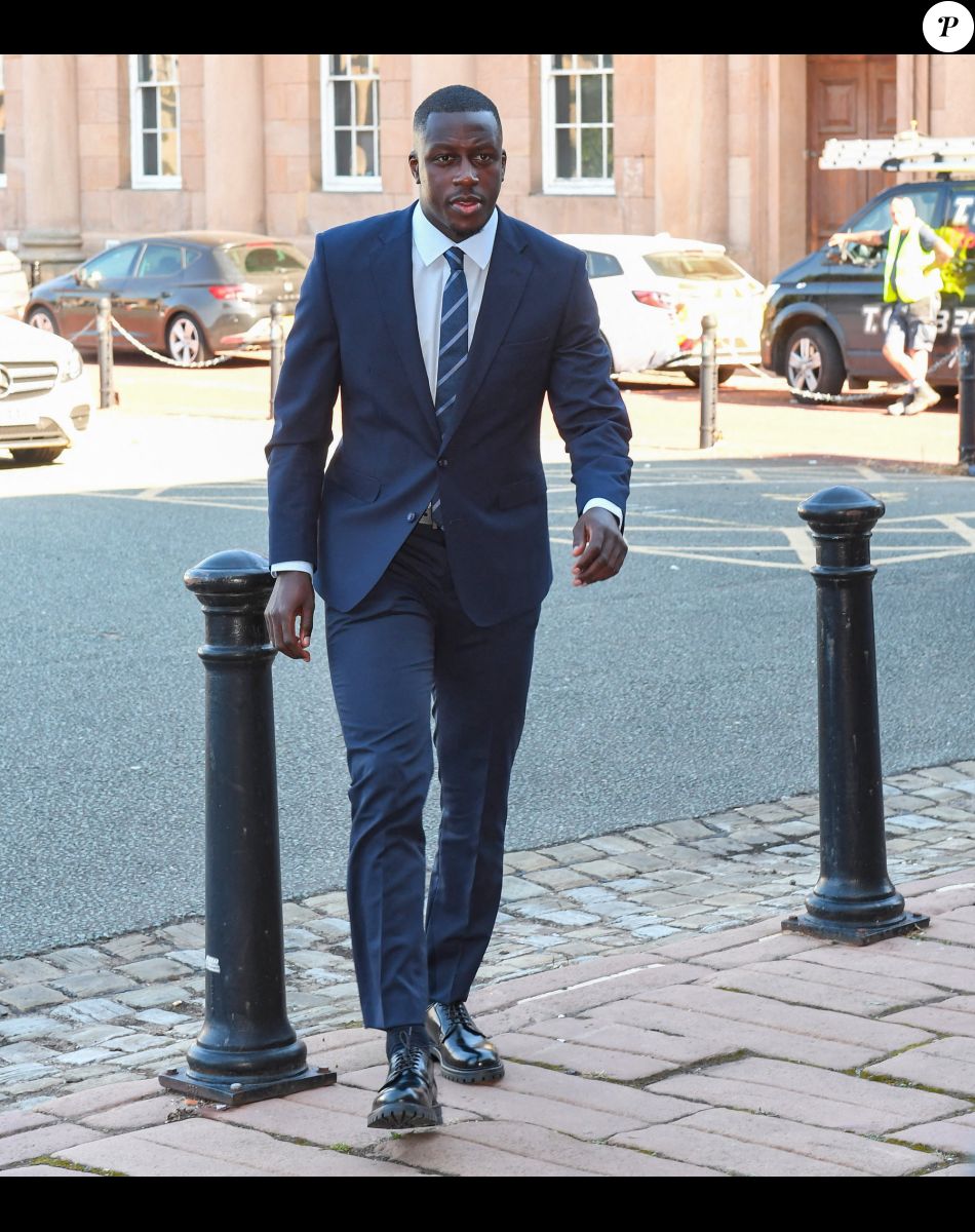 Benjamin Mendy à son arrivée au tribunal de Chester, dans le nord de l'Angleterre le 10 août 2022. Photo by Andy Kelvin/Kelvinmedia/The Sun/News Licensing/ABACAPRESS.COM
