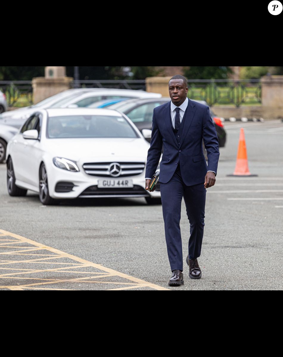 Benjamin Mendy quittant le tribunal de Chester, dans le nord de l'Angleterre le 10 août 2022.