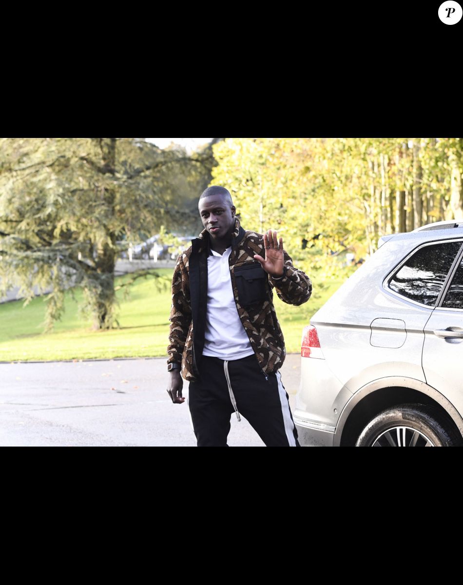 Benjamin Mendy - Les joueurs de l'équipe de France se rendent à l'entrainement à Clairefontaine le 11 novembre 2019. © Anthony Bibard/Panoramic/Bestimage