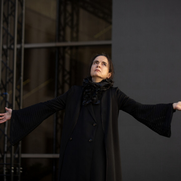 Amélie Nothomb lors de la présentation de son livre "Soif" au "Centre de Cultura Contemporania" à Barcelone. Le 2 février 2022 