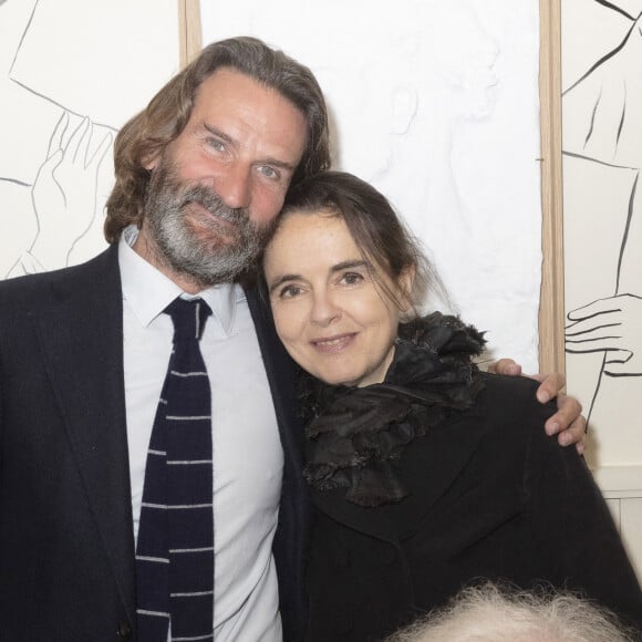 Frédéric Beigbeder, Amélie Nothomb, lauréate 2021 - Remise du prix Renaudot 2021 au restaurant Drouant à Paris. Le 3 novembre 2021 © Jack Tribeca / Bestimage