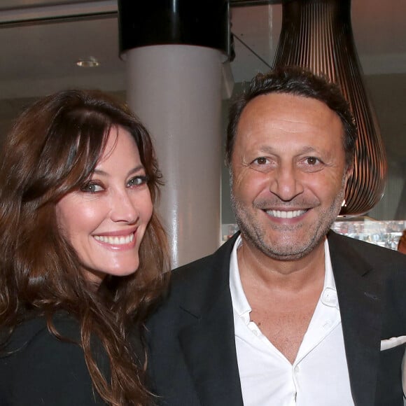 Mareva Galanter et Arthur au déjeuner de la finale Messieurs de France Télévision (jour 15) sur la terrasse de France Télévision lors des Internationaux de France de Tennis de Roland Garros 2022 à Paris, France, le 5 Juin 2022. © Bertrand Rindoff/Bestimage 