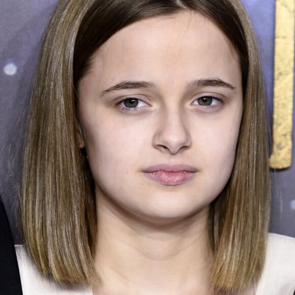 Vivienne Jolie-Pitt au photocall de la première du film Les Eternels (Eternals) au cinéma BFI Imax de Londres le 27 octobre 2021. © Future-Image via ZUMA Press / Bestimage