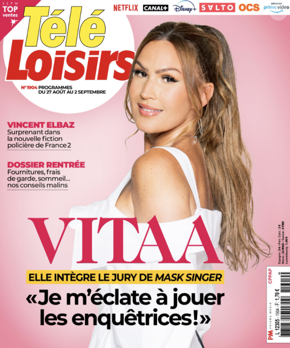 Vitaa fait la couverture du nouveau numéro de "Télé Loisirs" paru le 22 août 2022