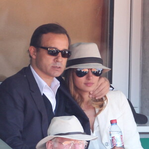 Jean-Luc Delarue et sa compagne - Roland Garros 2011