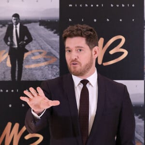 Michael Buble présente son nouvel album "Higher" à l'hôtel Melia Fenix à Madrid, le 29 mars 2022. 