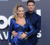 Michael Buble et Luisana Lopilato au photocall de la soirée des "Billboard Music Awards 2022" à Las Vegas, le 15 mai 2022. 