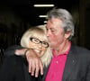 Alain Delon et Mireille Darc à Paris en juin 2008