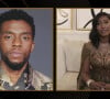 Chadwick Boseman a reçu le Golden Globe du meilleur acteur dans un film dramatique pour "Le Blues de Ma Rainey" à titre posthume - sa femme Taylor Simone est en visioconférence, le 28 février 2021.