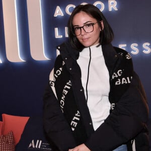 Exclusif - Agathe Auproux dans les loges lors du huitième de finale aller de la Ligue des champions entre le PSG et le Real Madrid au Parc des Princes à Paris le 15 février 2022