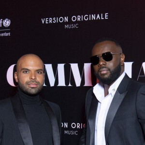 Gims et Saïd Boussif au photocall de la soirée "Unis comme jamais" au profit de l'Unicef, au pavillon Cambon à Paris. Le 8 novembre 2021. © Pierre Perusseau / Bestimage 