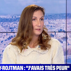 Coline Berry-Rojtman, fille de Richard Berry invitée de BFMTV dans l'émission de Bruce Toussaint le 4 mars 2021... © Capture TV BFMTV via Bestimage