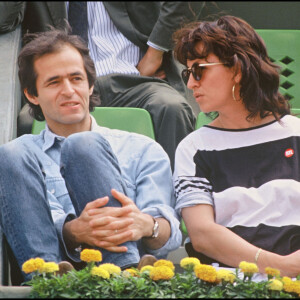 Jean-Jacques Goldman et Catherine Morlet, à l'époque sa femme - Tournoi de Roland Garros