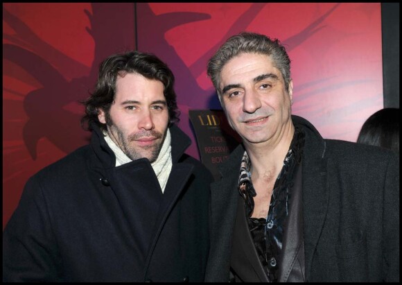 Jalil Lespert et Simon Abkarian lors de la cérémonie des Globes de cristal, à Paris, le 8 février 2010 !