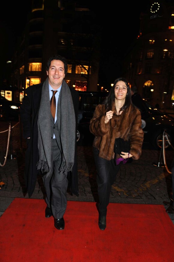 Guillaume Gallienne et sa femme lors de la cérémonie des Globes de cristal, le 8 février 2010 !