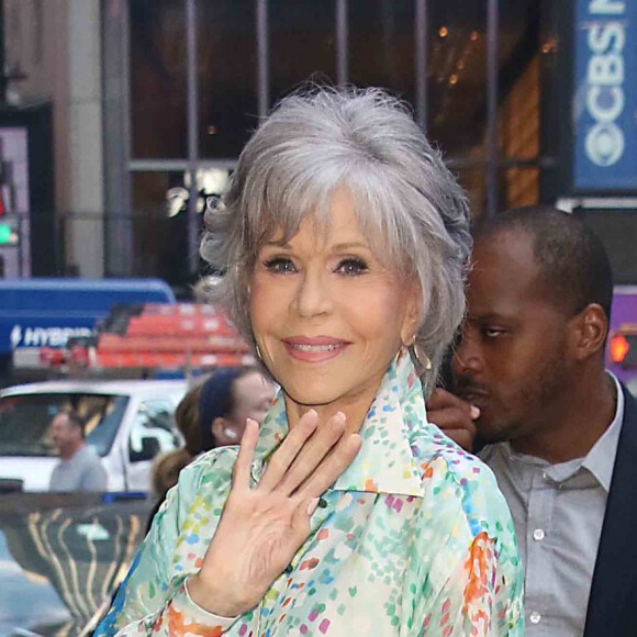 Jane Fonda arrive à l'émission "Good Morning America" à New York, le 19 juillet 2022. 