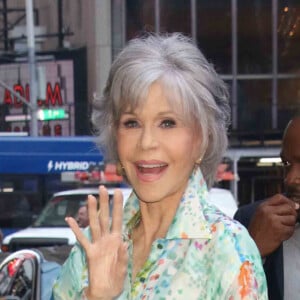 Jane Fonda arrive à l'émission "Good Morning America" à New York, le 19 juillet 2022. 