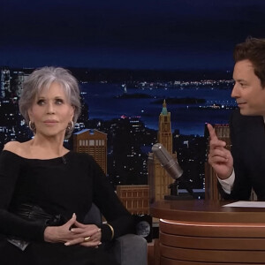 Jane Fonda sur le plateau de l'émission "The Tonight Show Starring Jimmy Fallon" à New York, le 19 juillet 2022. 
