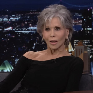 Jane Fonda sur le plateau de l'émission "The Tonight Show Starring Jimmy Fallon" à New York, le 19 juillet 2022. 