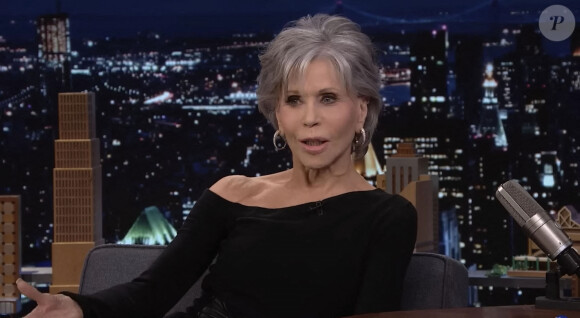 Jane Fonda sur le plateau de l'émission "The Tonight Show Starring Jimmy Fallon" à New York, le 19 juillet 2022. 