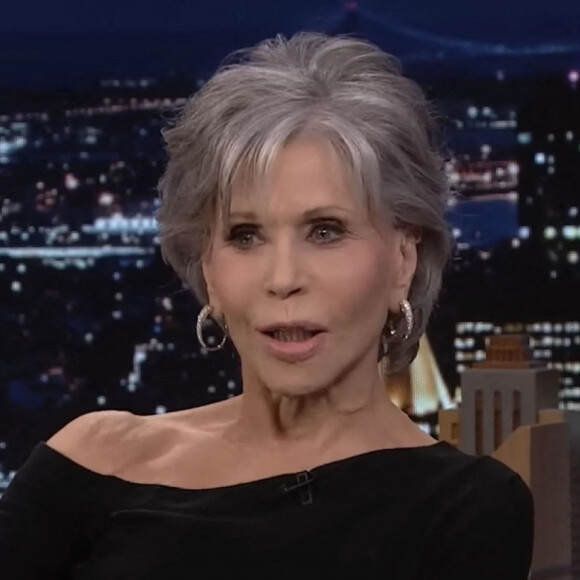 Jane Fonda sur le plateau de l'émission "The Tonight Show Starring Jimmy Fallon" à New York, le 19 juillet 2022. 
