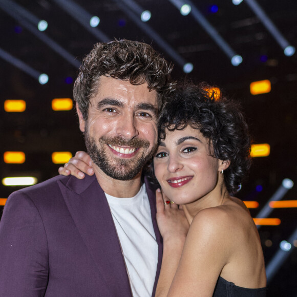Barbara Pravi et Agustin Galiana - Émission "Eurovision France, c'est vous qui décidez" sur France 2 en direct du Studio 128 à la Plaine Saint-Denis le 30 janvier 2021 © Tiziano Da Silva / Pierre Perusseau / Bestimage 
