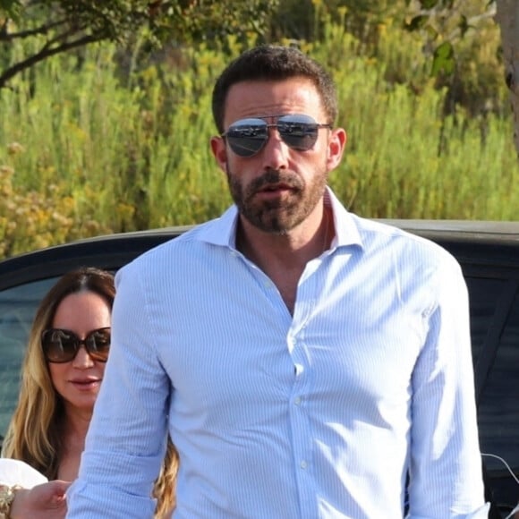 Ben Affleck et sa femme Jennifer Affleck (Lopez) accompagnée de ses enfants Emme et Maximilian, au parc d'attractions éphémère "Malibu Chili Cook-Off" à Los Angeles, le 4 septembre 2022.