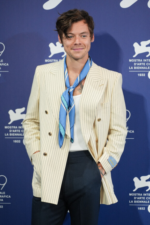 Harry Styles au photocall de "Don't Worry Darling" lors du Festival International du Film de Venise (Mostra).