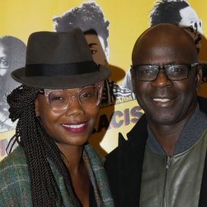 Exclusif - Lilian Thuram et sa compagne Kareen Guiock - Avant-première du documentaire "Le monde racisé du cinéma français" au cinéma le Lincoln à Paris.
