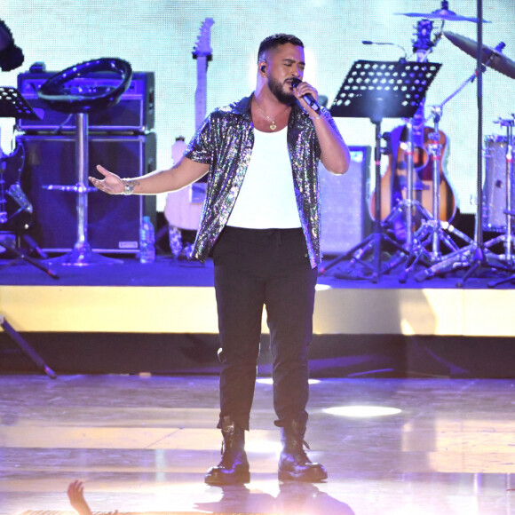 Slimane - "Fête de la Musique 2022 : Le 40ème anniversaire - Grand Concert France Télévisions" sur l'Esplanade de l'Europe à Montpellier. Le 21 juin 2022 © Cyril Moreau-Bruno Bebert / Bestimage 