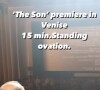 Marine Delterme relaye l'ovation reçue par le film "The Son" de Florian Zeller à la Mostra de Venise le 7 septembre 2022.