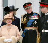 La reine Elisabeth II d’Angleterre, Camilla Parker Bowles, duchesse de Cornouailles, Le prince Philip, duc d’Edimbourg, Le prince William, duc de Cambridge, Le prince Harry, duc de Sussex