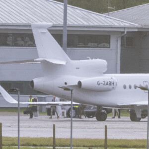 Des membres de la famille royale quittent la RAF Northolt dans l'ouest de Londres à la suite de l'annonce de l'état de santé de La reine Elisabeth II d'Angleterre, le 8 septembre 2022.