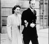 La reine Elizabeth et le prince Philip en 1947.