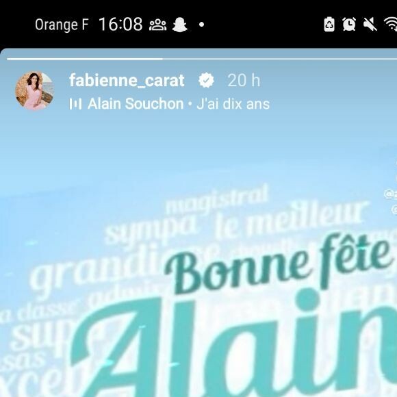 La story Instagram de Fabienne Carat publiée ce samedi 10 septembre 2022.