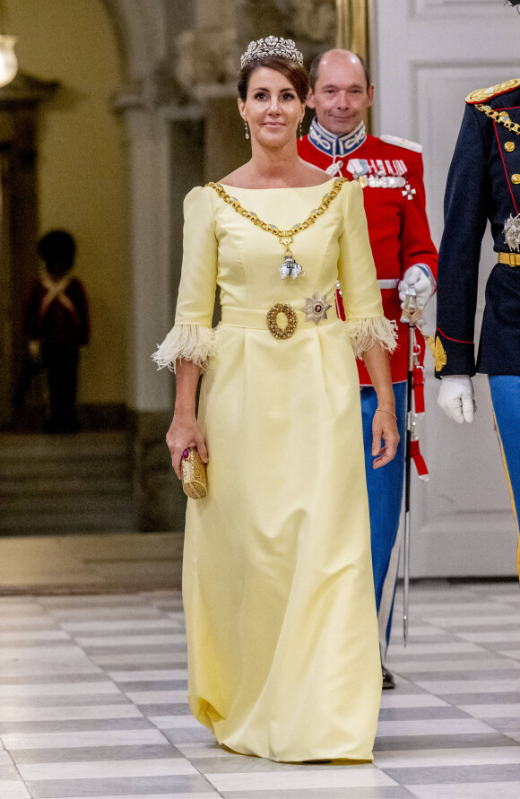La princesse Marie de Danemark - Dîner de gala au château de Christiansborg pour les invités étrangers et les représentants du Danemark officiel dans le cadre des célébrations du 50ème jubilé de la reine du Danemark le 11 septembre 2022. 