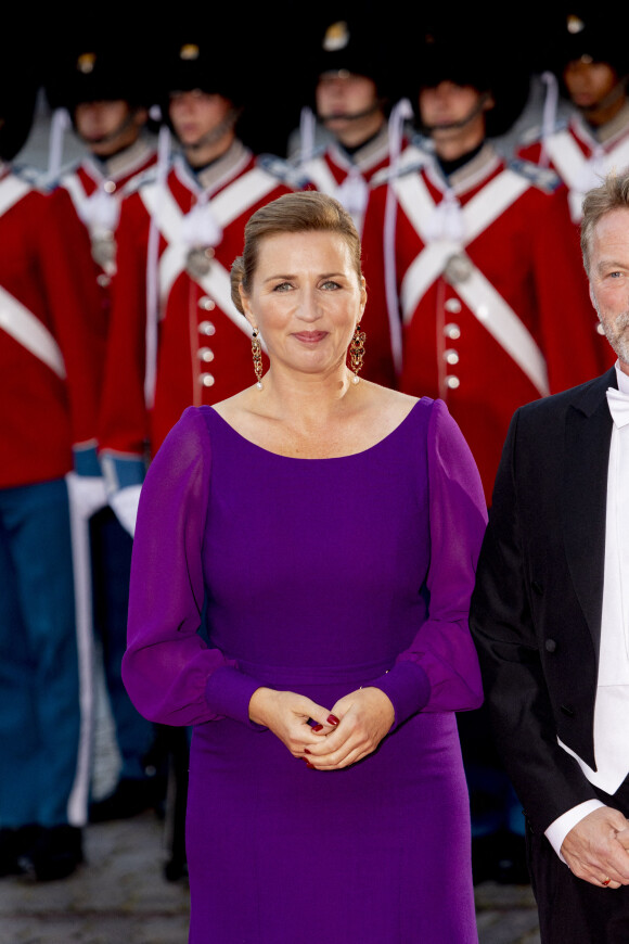 La Première ministre danoise Mette Frederiksen - Arrivées au diner du jubilé des 50 ans de règne de la reine Margrethe II de Danemark au Royal Theatre à Copenhague. Le 10 septembre 2022 