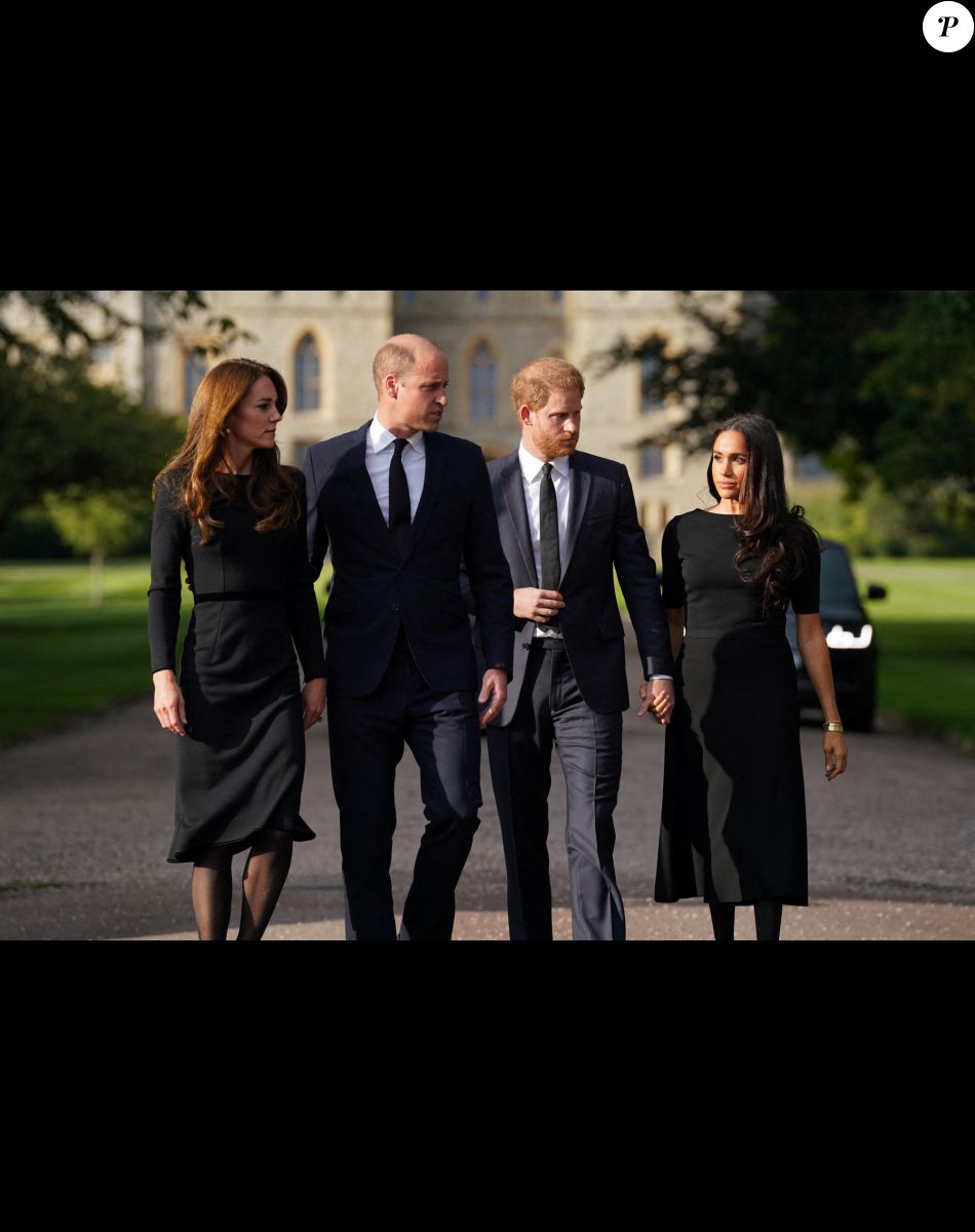 William et Harry Les frères réunis derrière le cercueil d