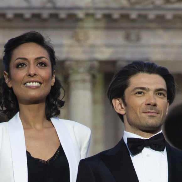 Leïla Kaddour-Boudadi et Gautier Capuçon - Soirée spéciale " Notre Dame de Paris, Le Grand Concert " qui s'est déroulée dans la Cour des Invalides à Paris 7eme et diffusée sur France 2 Samedi 20 avril 2019. © Pierre Perusseau / Bestimage 