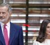 Le roi Felipe d'Espagne et la reine Letizia lors de la cérémonie d'ouverture de "L'année Picasso" pour le 50ème anniversaire de sa mort à Madrid le 12 septembre 2022. 