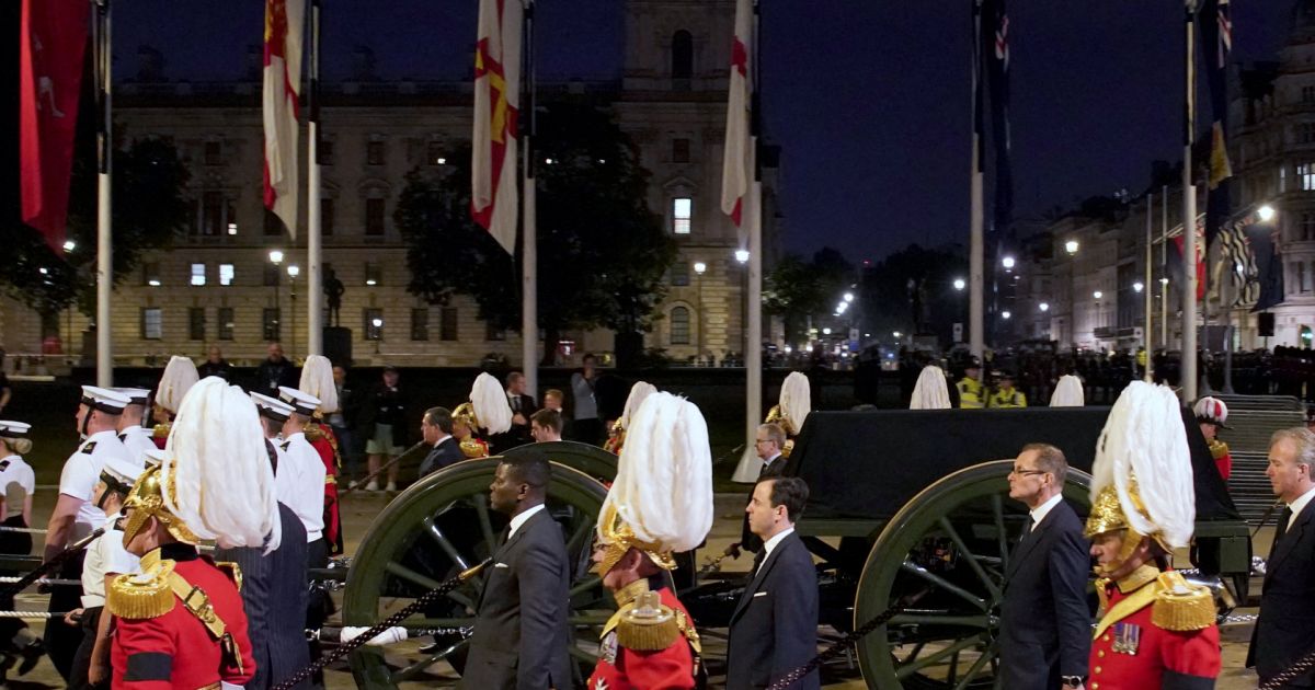 Répétition générale des obsèques de la reine Elisabeth II d'Angleterre