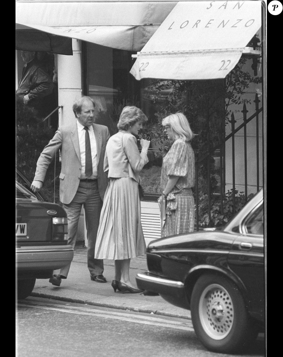 Diana et Lady Dale Tryon à San Lorenzo, en juin 1986
