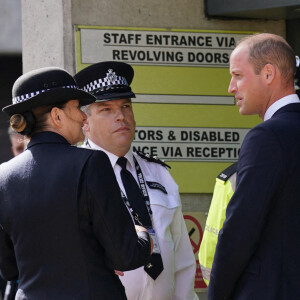 Le prince William, prince de Galles, arrive pour visiter la salle des opérations spéciales du Metropolitan Police Service (SOR) Lambeth HQ, dans le sud de Londres, Royaume Uni, le 17 septembre 2022. 
