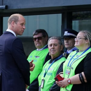 Le prince William, prince de Galles, arrive pour visiter la salle des opérations spéciales du Metropolitan Police Service (SOR) Lambeth HQ, dans le sud de Londres, Royaume Uni, le 17 septembre 2022. 